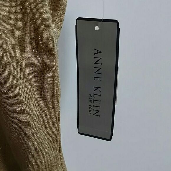 Anne Klein Gold Top NWT Sparkle Lined Top, Size - PS‎ - Picture 5 of 8